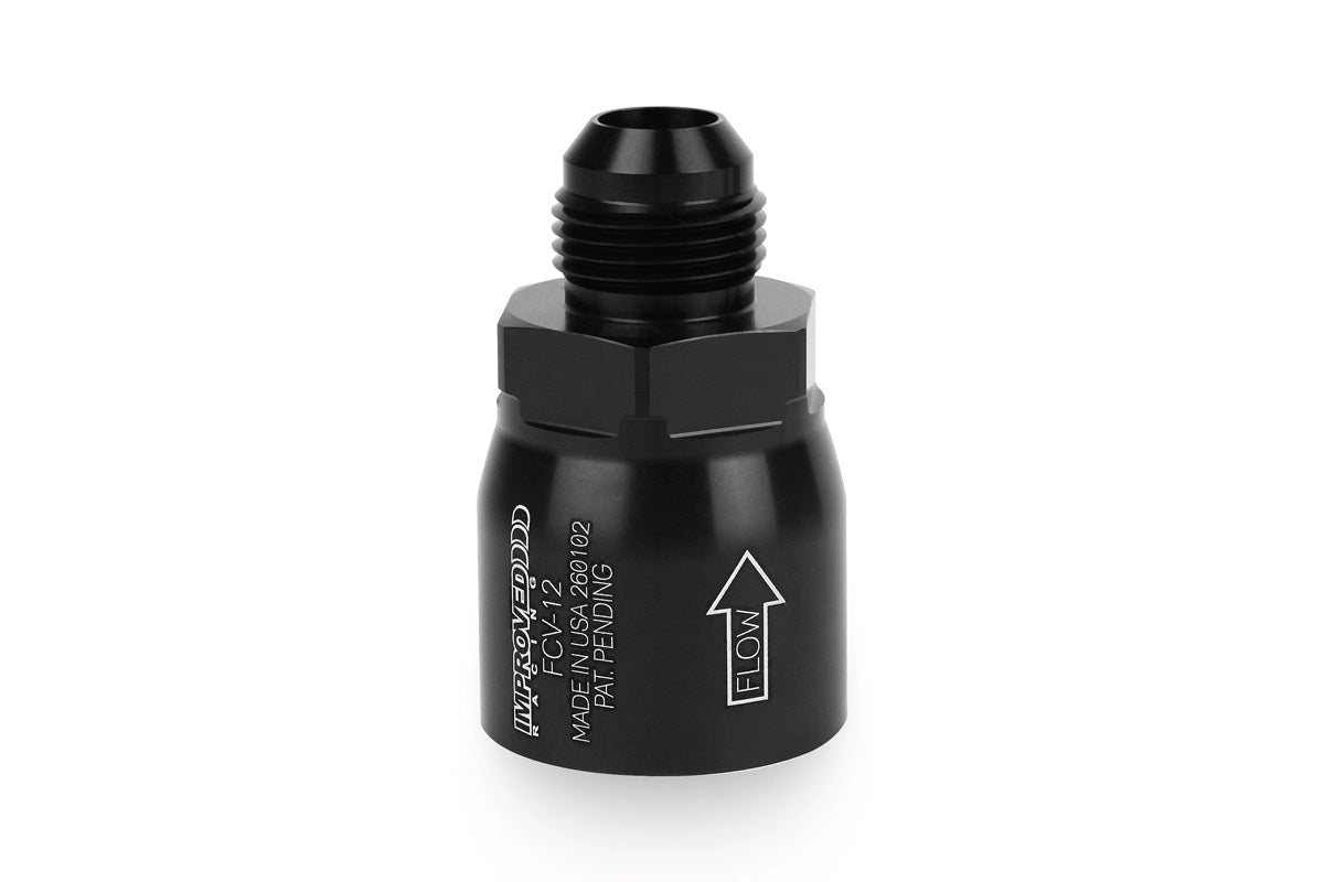 Improved Racing High-Flow, Low Cracking Pressure Flapper Check Valve, -8AN Male, Outlet