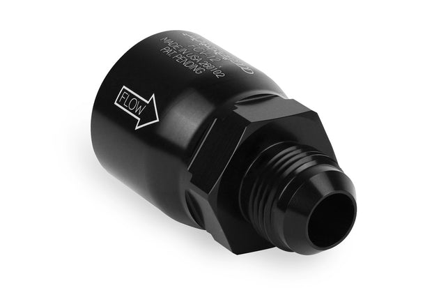 Improved Racing High-Flow, Low Cracking Pressure Flapper Check Valve, -10AN Male, Outlet