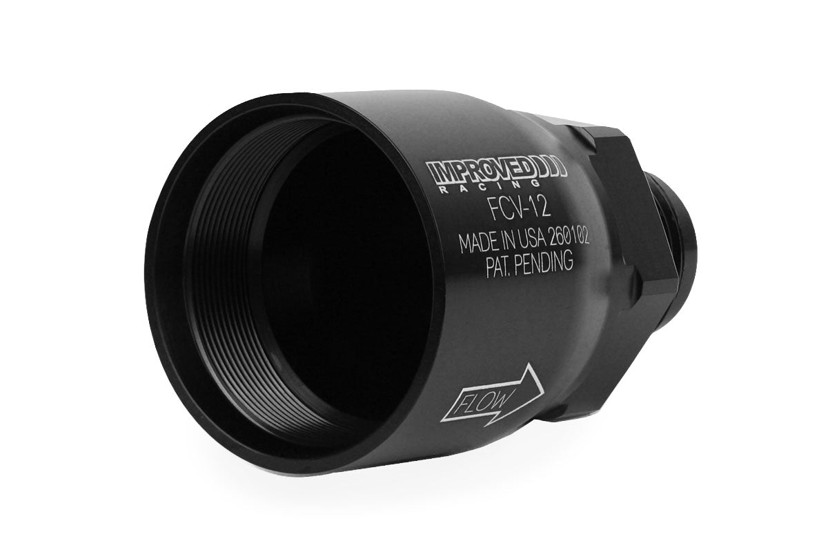 Improved Racing High-Flow, Low Cracking Pressure Flapper Check Valve, -8AN Male, Outlet