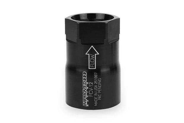 Improved Racing High-Flow, Low Cracking Pressure Flapper Check Valve, -12AN O-Ring Boss Female, Outlet