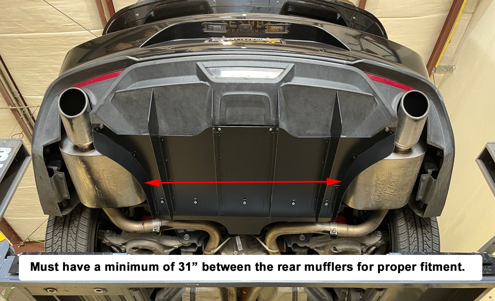 FSPE ATHENA Rear Diffuser & Spats – Mustang S550 (2018–2023 Ecoboost) - JSI Racing 