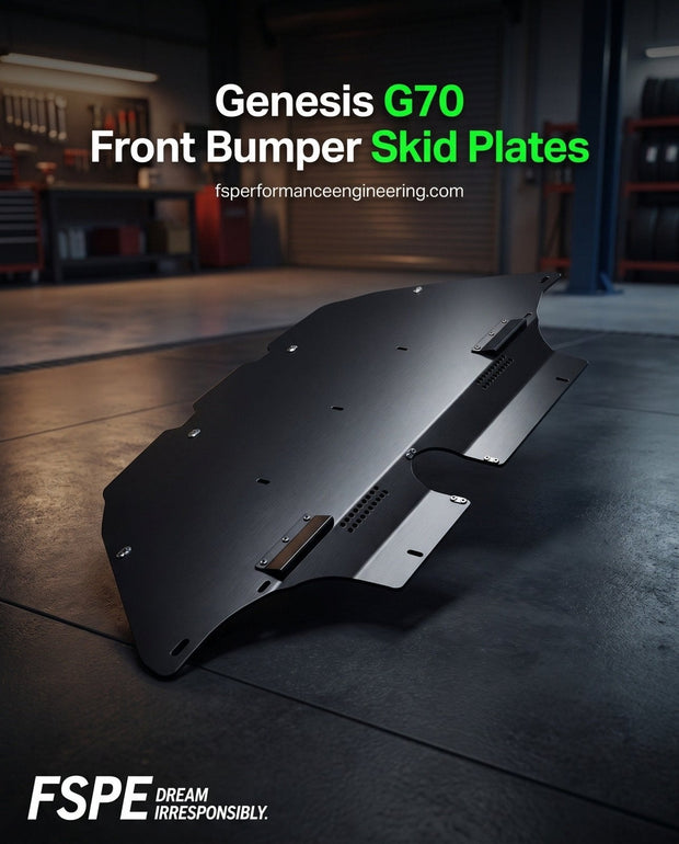 FSPE Genesis G70 (2018-2026) Aluminum Front Bumper Skid Plate - JSI Racing