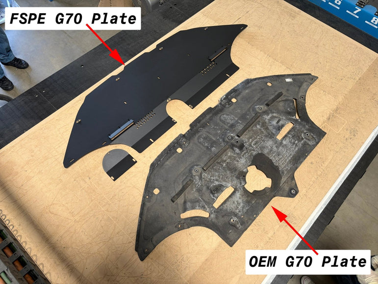 FSPE Genesis G70 (2018-2026) Aluminum Front Bumper Skid Plate - JSI Racing