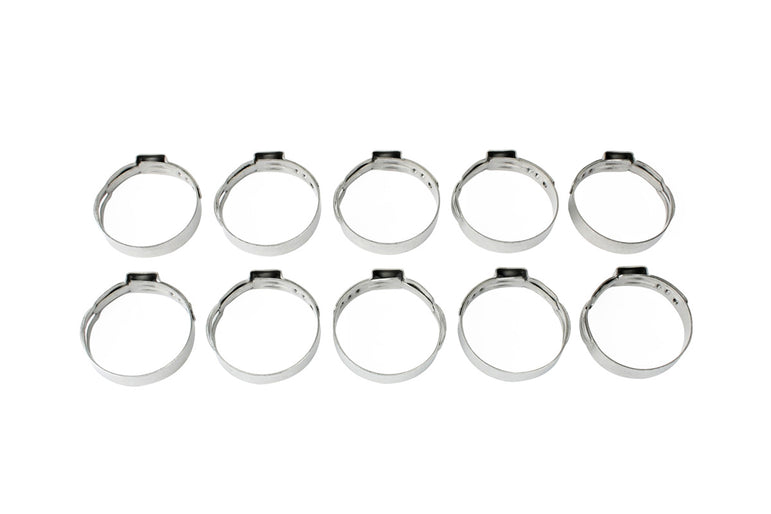 Stainless Steel Single Ear Clamp for Push-Lock Hose, 10-Pack