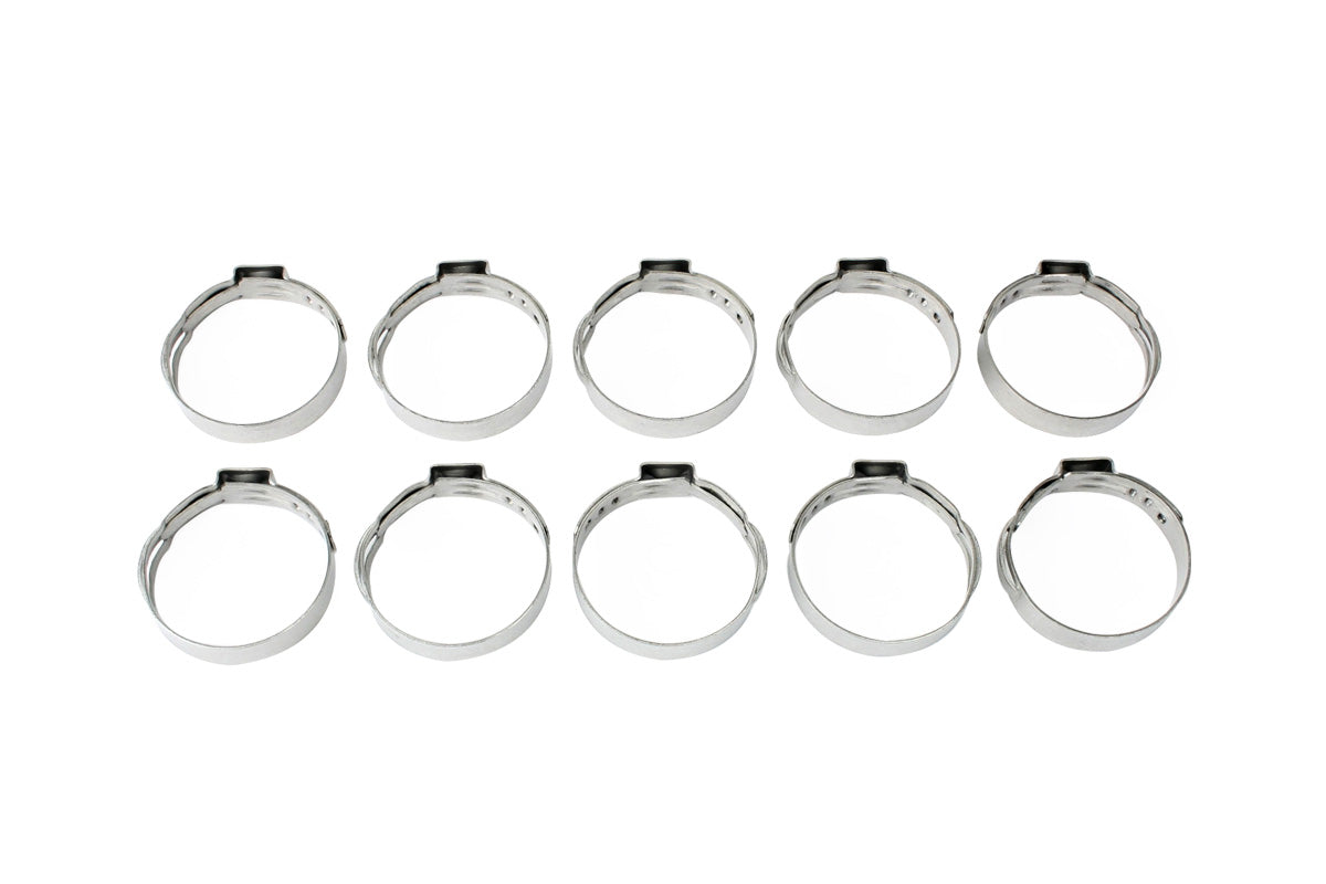 Stainless Steel Single Ear Clamp for Push-Lock Hose, 10-Pack