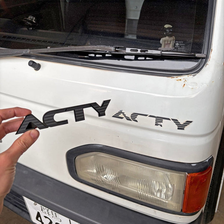 FSPE Front “ACTY” Emblem Replacement – Honda Acty HA3/HA4 (1990–1999) - JSI Racing 
