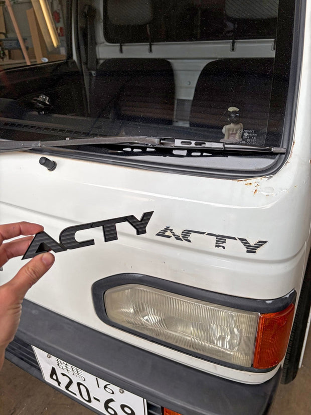 FSPE Front “ACTY” Emblem Replacement – Honda Acty HA3/HA4 (1990–1999)