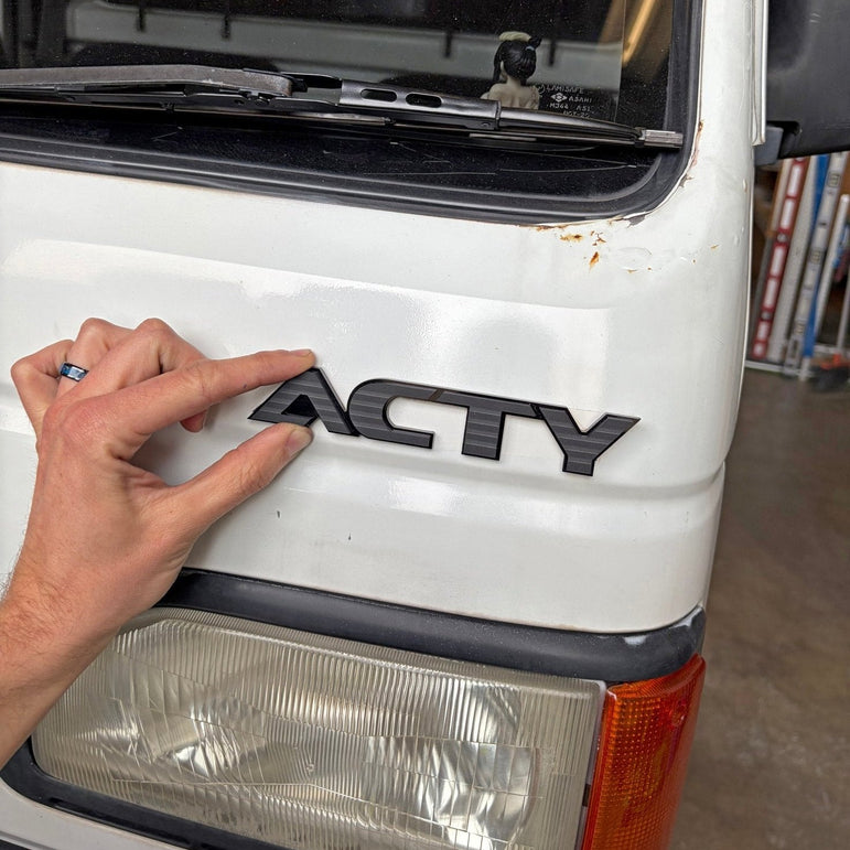 FSPE Front “ACTY” Emblem Replacement – Honda Acty HA3/HA4 (1990–1999) - JSI Racing 