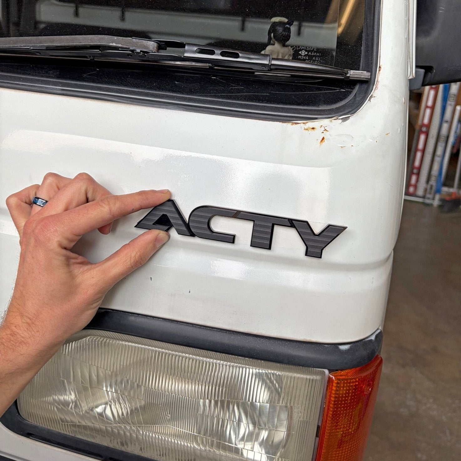 FSPE Front “ACTY” Emblem Replacement – Honda Acty HA3/HA4 (1990–1999) - JSI Racing 