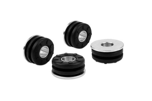 Improved Racing Vibration Isolation Rubber Grommet & Insert for Oil Cooler Brackets, 4-PACK