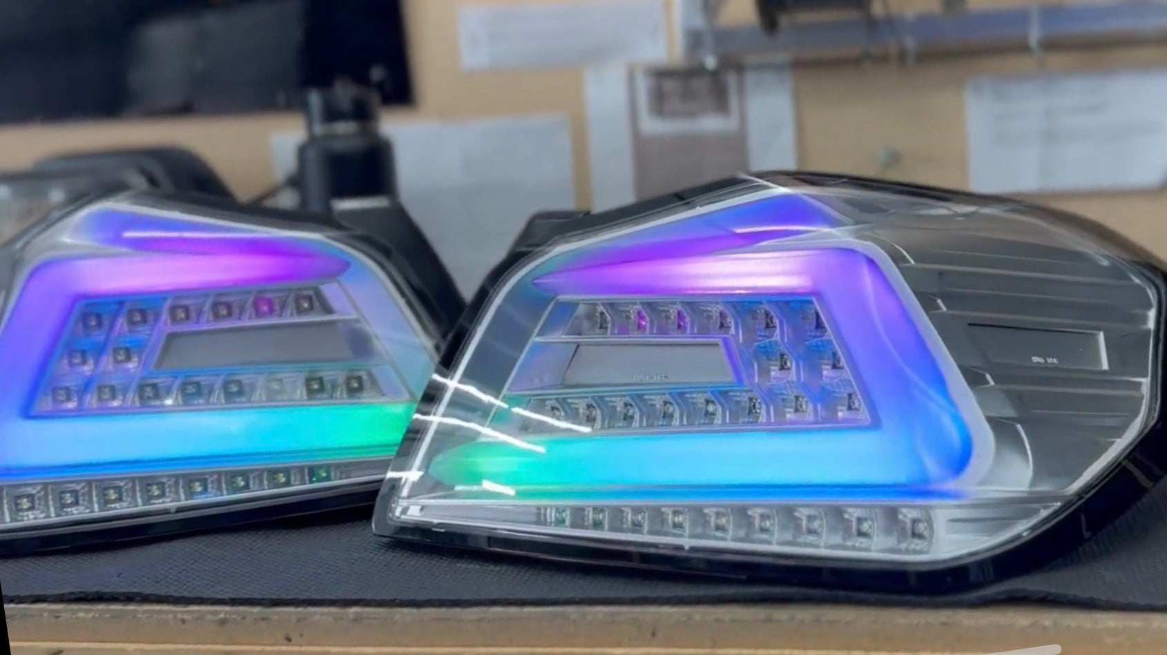 NTXGlow Clear Color Shifting Spec D Tail Lights (2015-2021 Subaru WRX) - JSI Racing 