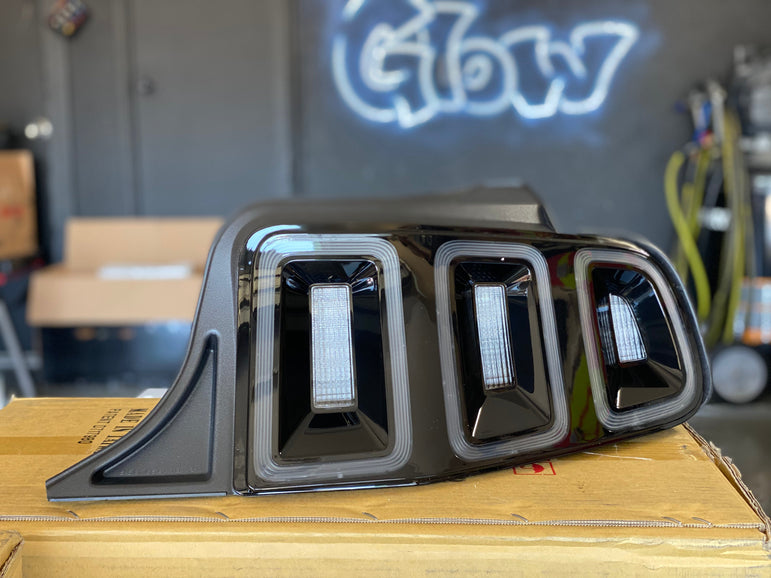 NTXGlow Custom Tail Lights (2010-2014 Ford Mustang Clear) - JSI Racing 