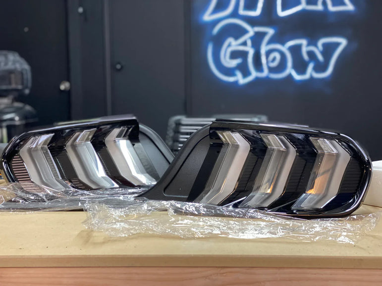 NTXGlow Clear Tail Lights (2015-2023 S550 Ford Mustang) - JSI Racing 