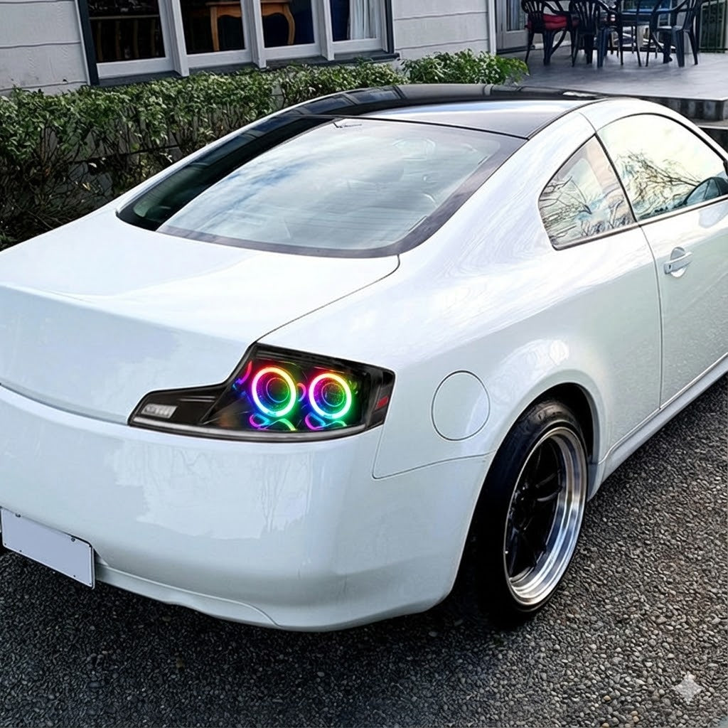 NTXGLOW RGB tail lights (2003 - 2007 Infiniti G35 Coupe) - JSI Racing 