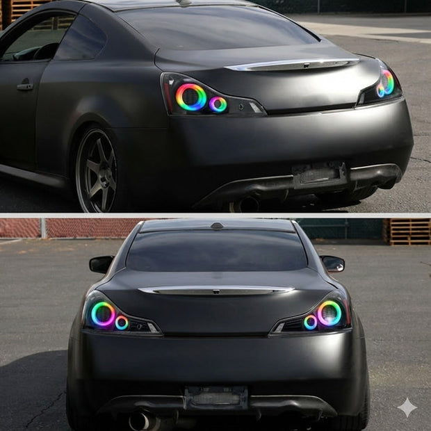 NTXGLOW RGB tail lights (2008 - 2013 Infiniti G37 / 2014-2015 Q60 Coupe/Convertible) - JSI Racing 