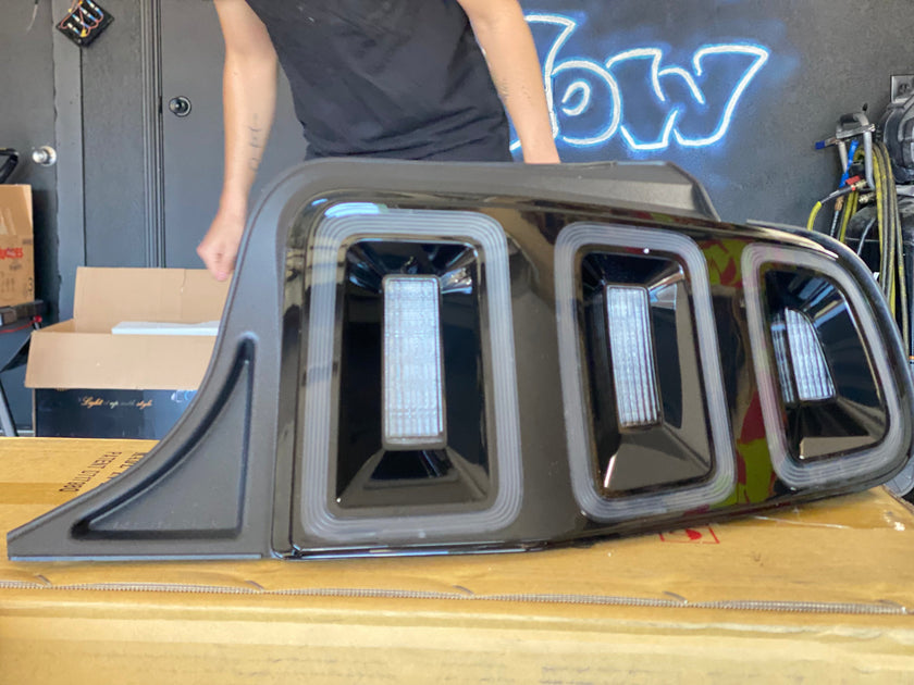 NTXGlow Custom Tail Lights (2010-2014 Ford Mustang Clear) - JSI Racing 