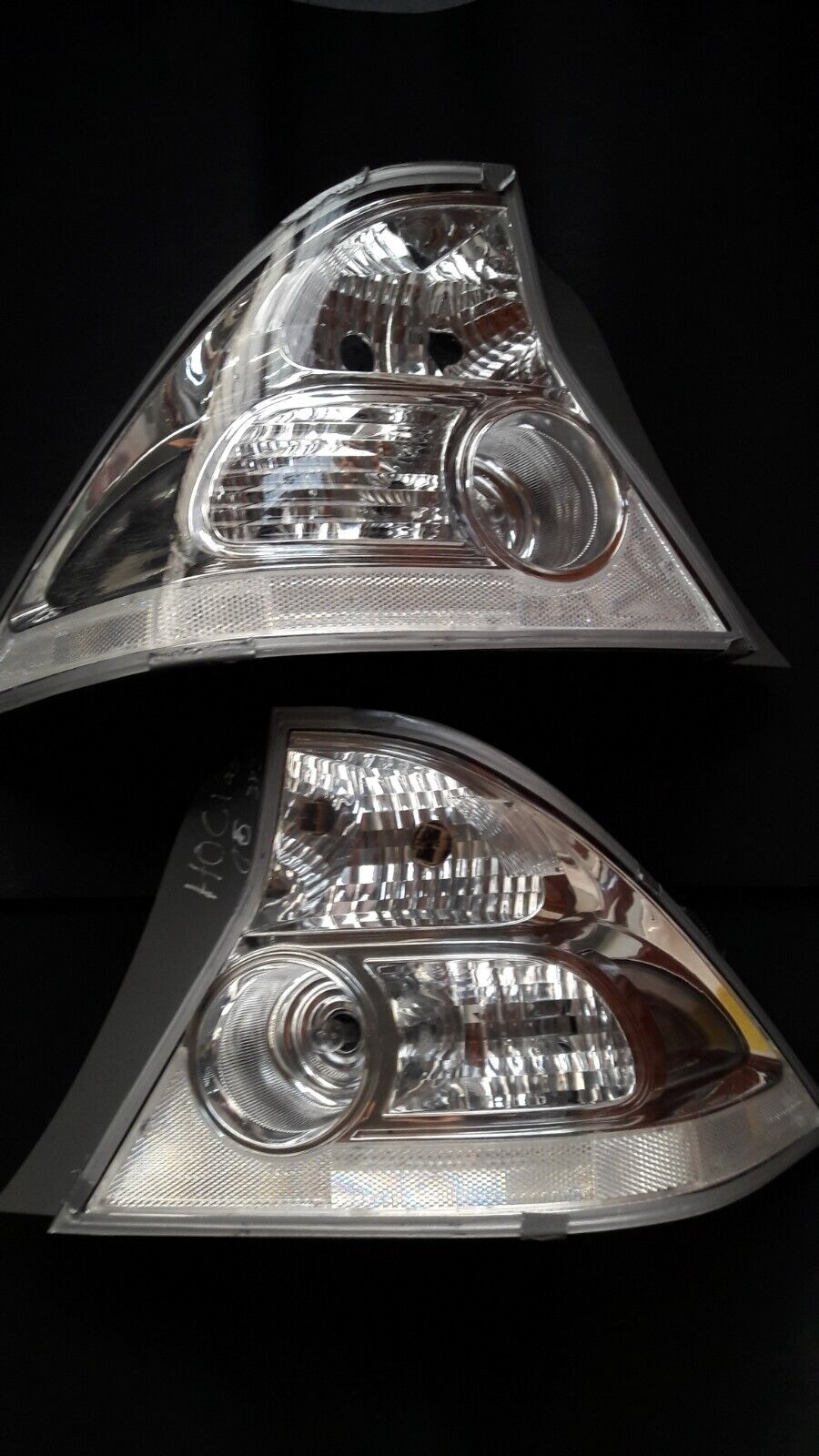 2004-2005 Honda Civic Coupe Clear Tail Light Lenses - JSI Racing 