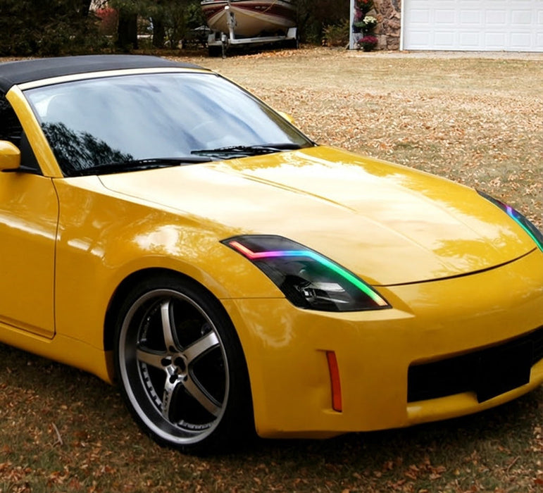 NTXGLOW RGB headlights (2003 - 2005 nissan 350z) - JSI Racing 