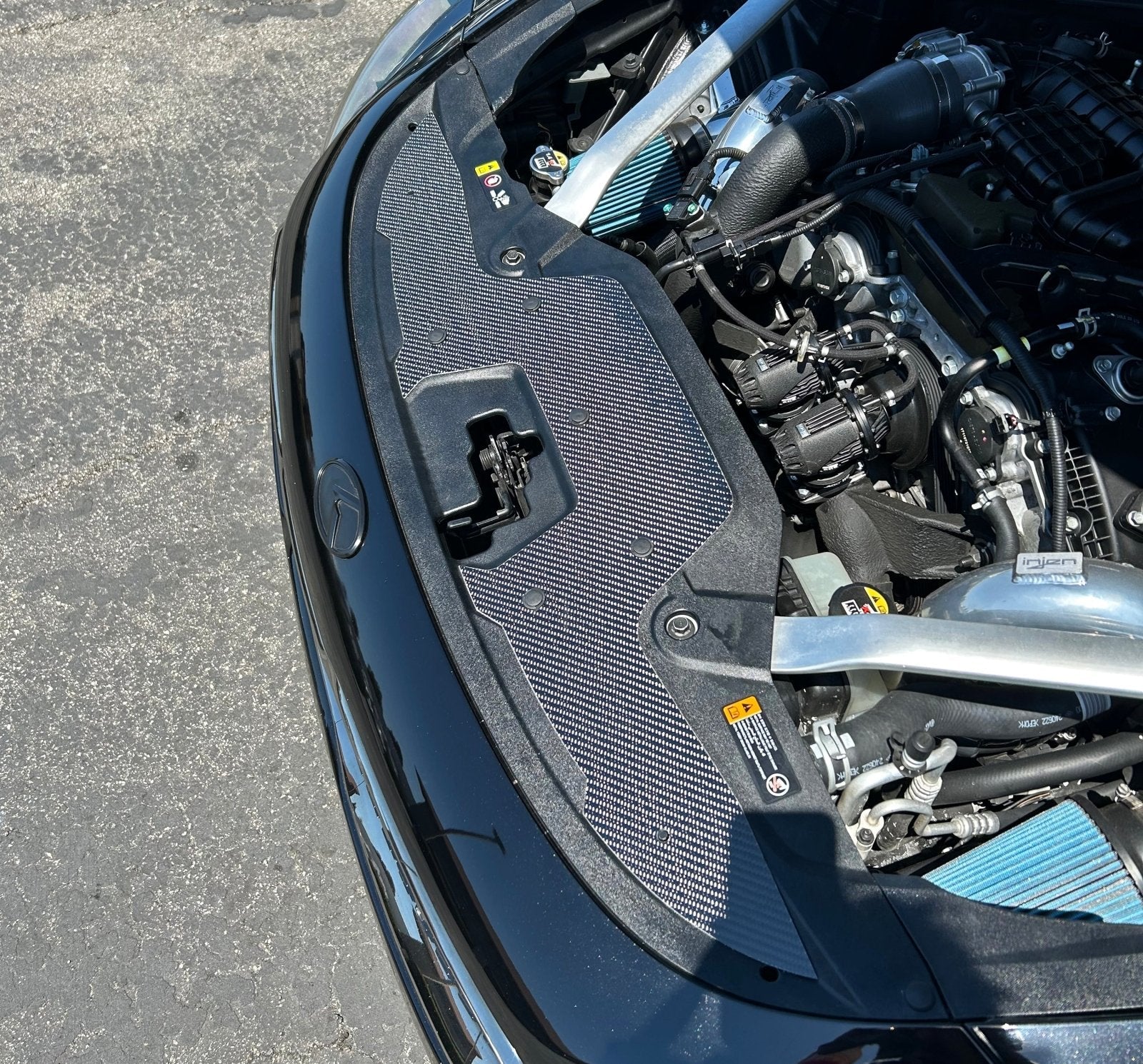 FSPE Kia Stinger Carbon Fiber Radiator Cover Overlay (2018–2023) - JSI Racing 
