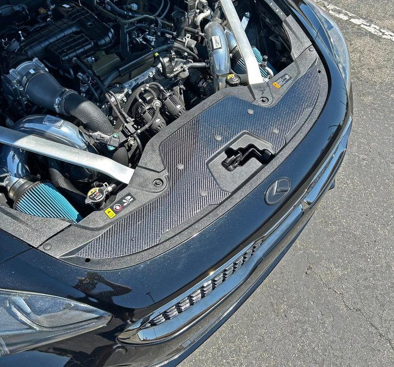 FSPE Kia Stinger Carbon Fiber Radiator Cover Overlay (2018–2023) - JSI Racing 
