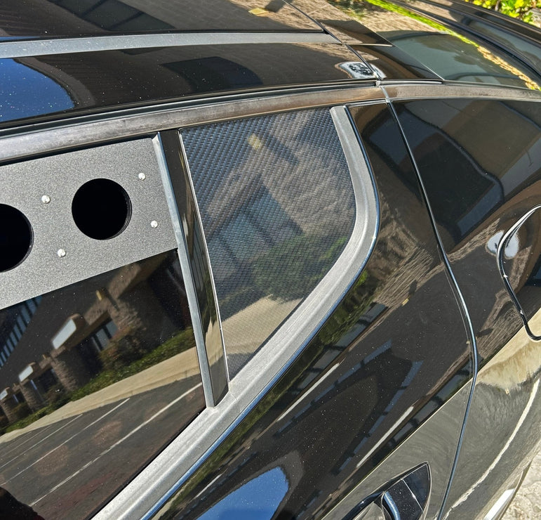 FSPE Kia Stinger Carbon Fiber Rear Window Covers (2018–2023, Pair) - JSI Racing 
