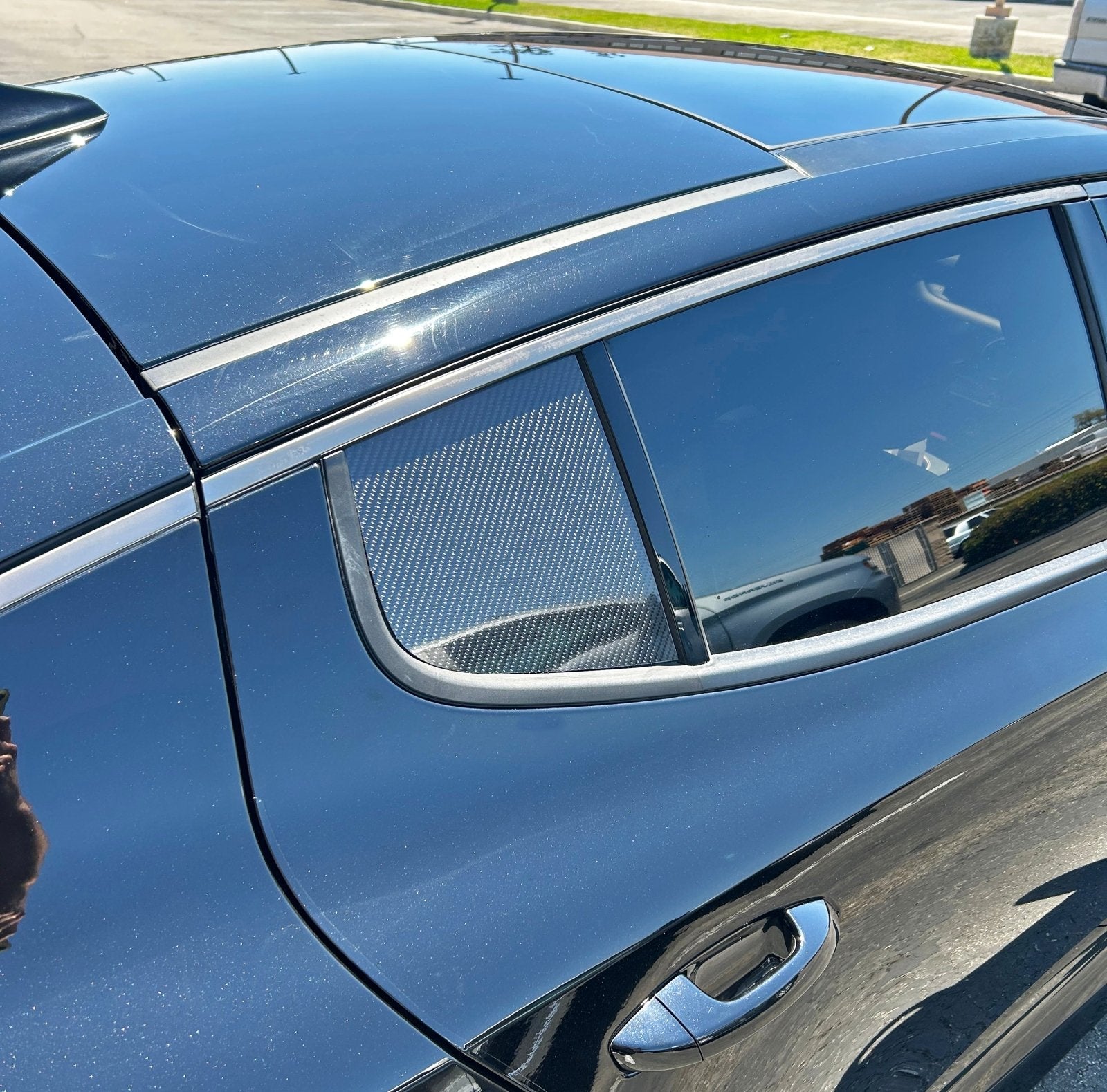 FSPE Kia Stinger Carbon Fiber Rear Window Covers (2018–2023, Pair) - JSI Racing 