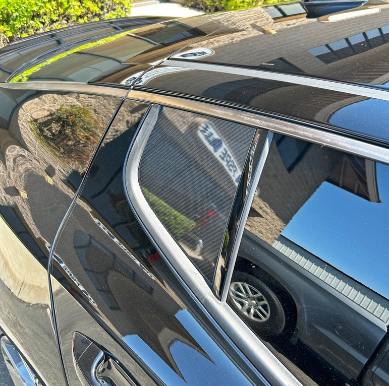 FSPE Kia Stinger Carbon Fiber Rear Window Covers (2018–2023, Pair) - JSI Racing 