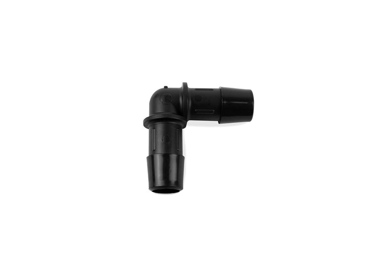 RaceFlux 90-Degree Elbow Hose Barb Fitting, Plastic