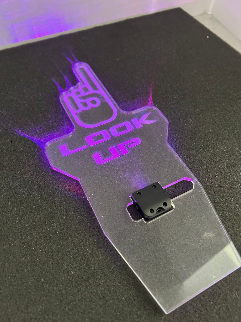 FSPE “Look Up” / “Look Back” LED Cup Holder Sign - JSI Racing 
