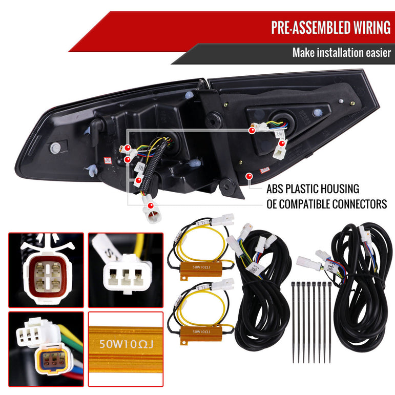 NTXGlow RGB LED Tail Lights for 2008-2014 Subaru WRX / STI Hatchback