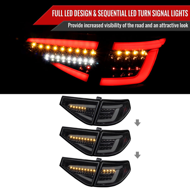 NTXGlow RGB LED Tail Lights for 2008-2014 Subaru WRX / STI Hatchback