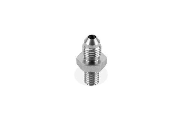 RaceFlux -4AN Male to 3/8"-16 Male Crankcase Breather Adapter Fitting, for Harley Davidson Engines