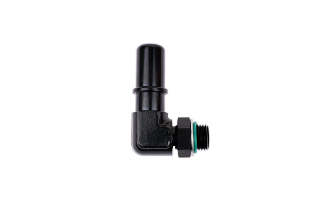 RaceFlux 90° -6AN Male ORB to SAE J2044 Quick Connect Male Tube Adapter Fitting