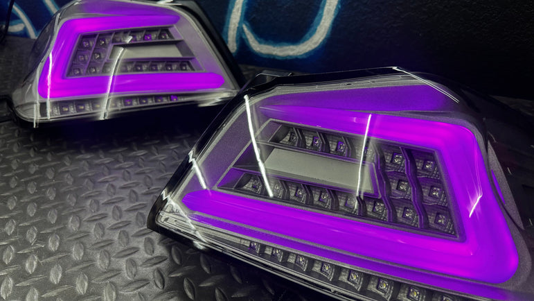 NTXGlow Clear Color Shifting Spec D Tail Lights (2015-2021 Subaru WRX) - JSI Racing 