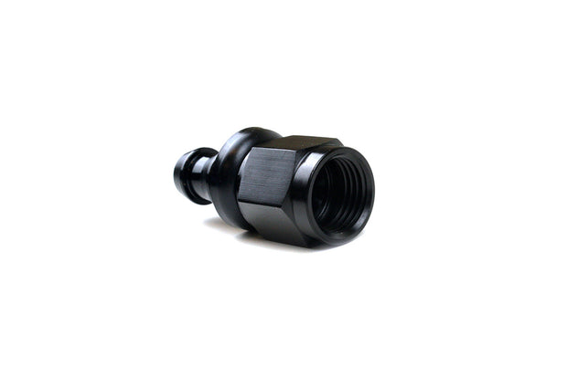 RaceFlux Straight Push-Lock Hose End Fitting, Barb to AN Female