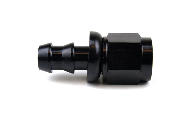 RaceFlux Straight Push-Lock Hose End Fitting, 1/4" Barb to -6AN Flare