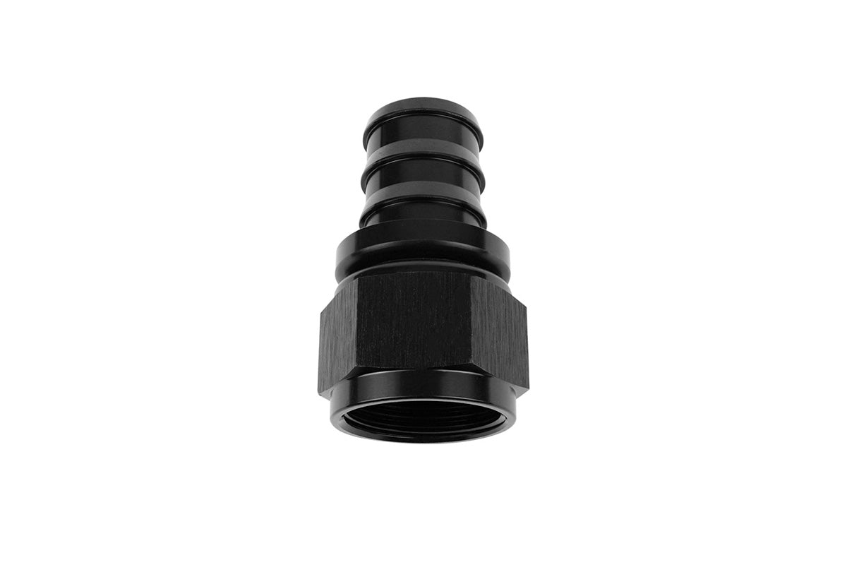 RaceFlux Straight Push-Lock Hose End Fitting, Barb to AN Female