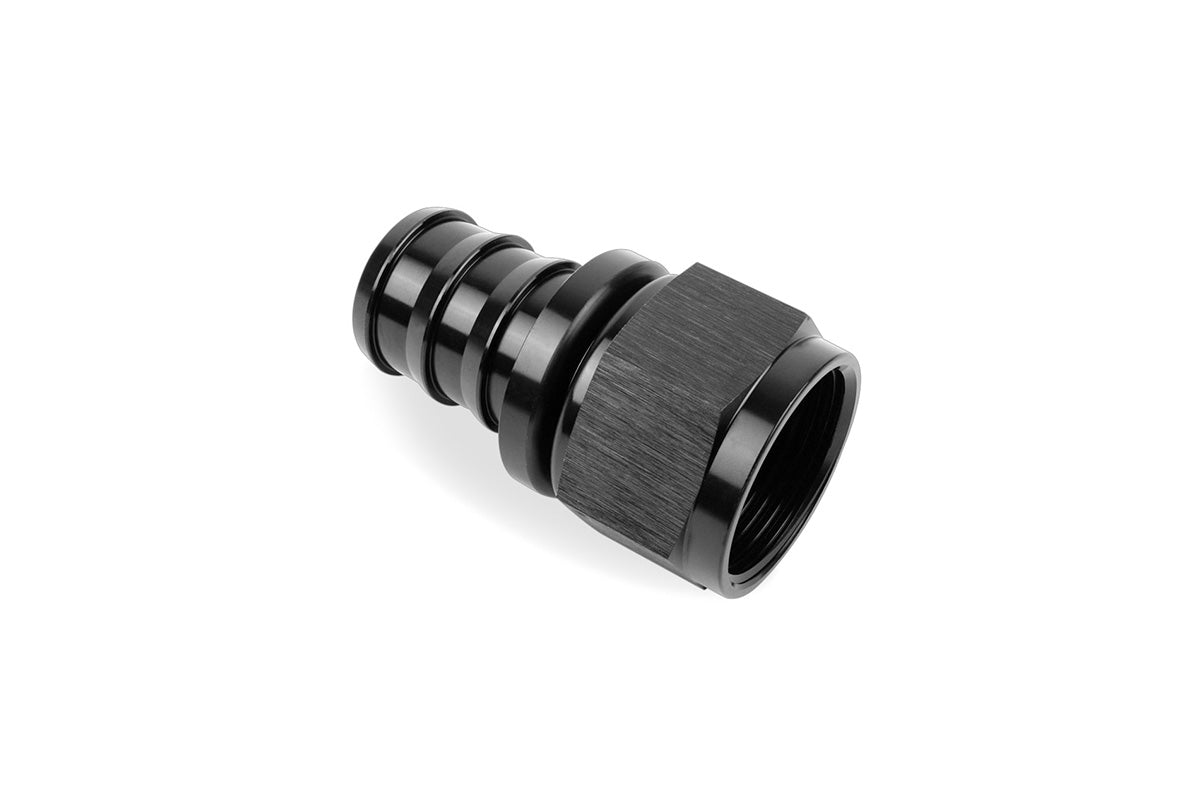 RaceFlux Straight Push-Lock Hose End Fitting, Barb to AN Female