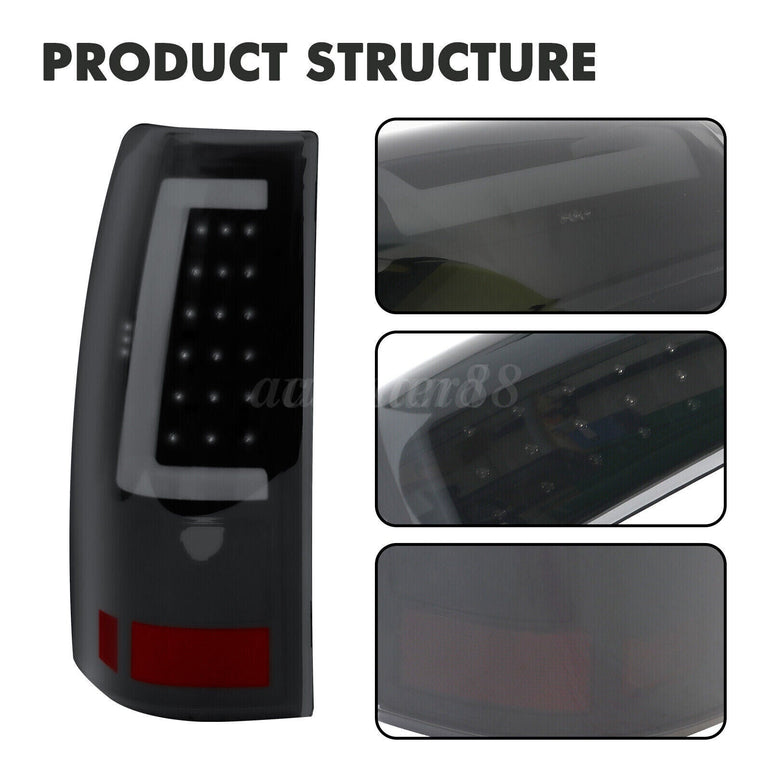2003-2006 Chevrolet Silverado 1500 LED Tube Smoke Tail Lights - JSI Racing 