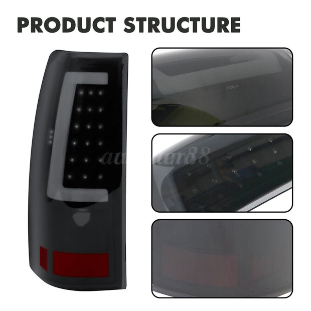 2003-2006 Chevrolet Silverado 1500 LED Tube Smoke Tail Lights - JSI Racing 