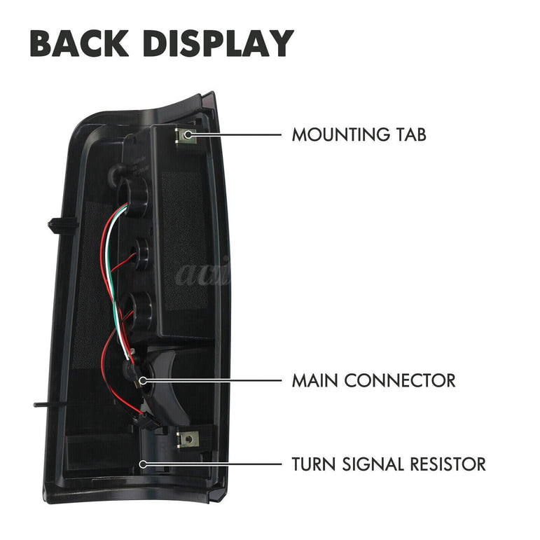 2003-2006 Chevrolet Silverado 1500 LED Tube Smoke Tail Lights - JSI Racing 