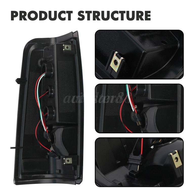 2003-2006 Chevrolet Silverado 1500 LED Tube Smoke Tail Lights - JSI Racing 