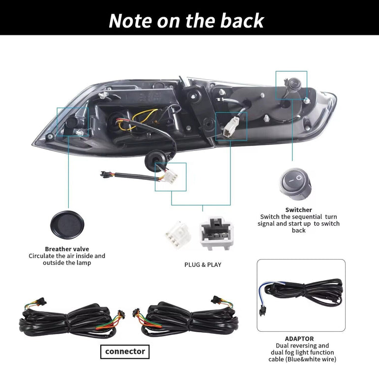NTXGlow LED Tail Lights RGB/Plug N Play (2008-2018 Mitsubishi Lancer)) - JSI Racing 