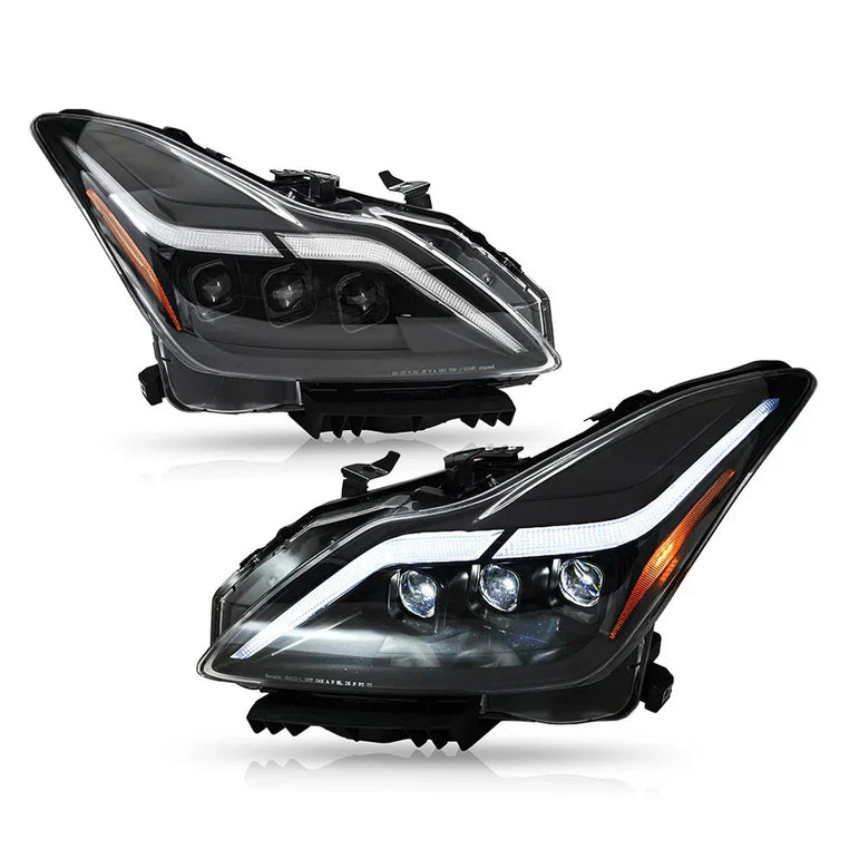 NTXGlow LED Tube Projector Headlights (2008-2015 Infiniti G37 & Q60 Coupe) - JSI Racing 