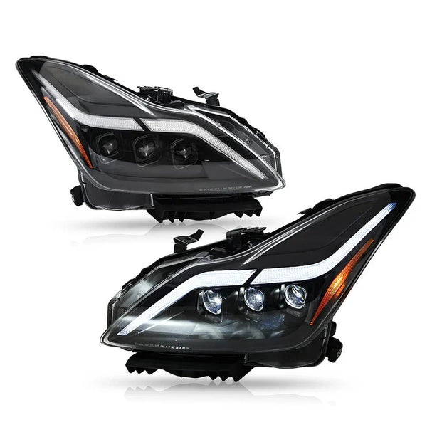 NTXGlow LED Tube Projector Headlights (2008-2015 Infiniti G37 & Q60 Coupe) - JSI Racing 