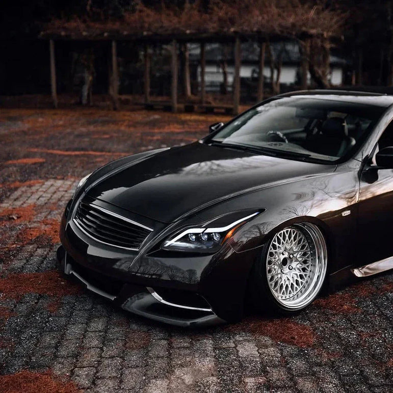 NTXGlow LED Tube Projector Headlights (2008-2015 Infiniti G37 & Q60 Coupe) - JSI Racing 