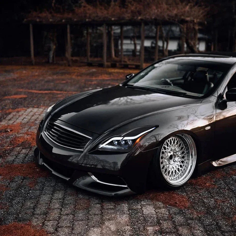 NTXGlow LED Tube Projector Headlights (2008-2015 Infiniti G37 & Q60 Coupe) - JSI Racing 