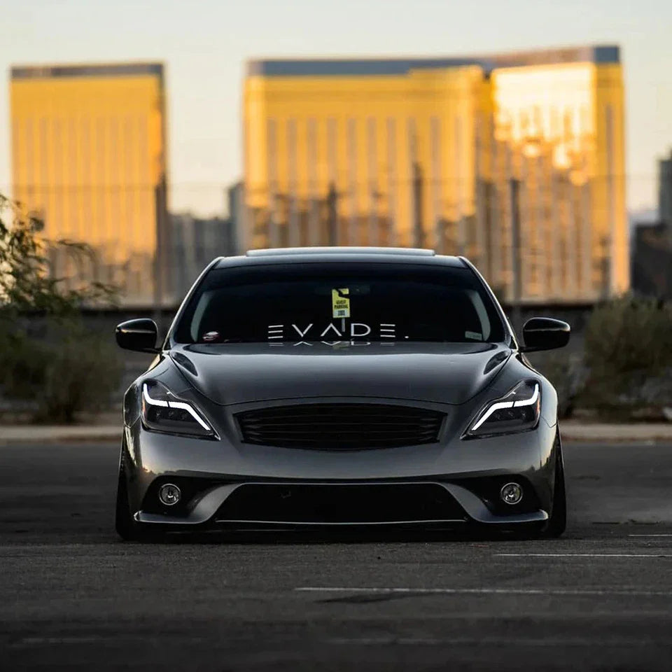 NTXGlow LED Tube Projector Headlights (2008-2015 Infiniti G37 & Q60 Coupe) - JSI Racing 