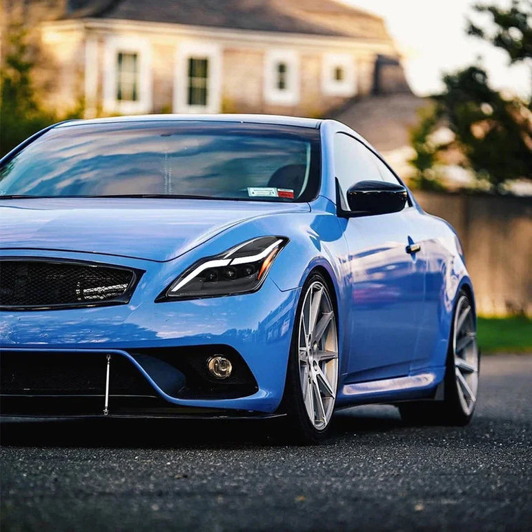 NTXGlow LED Tube Projector Headlights (2008-2015 Infiniti G37 & Q60 Coupe) - JSI Racing 