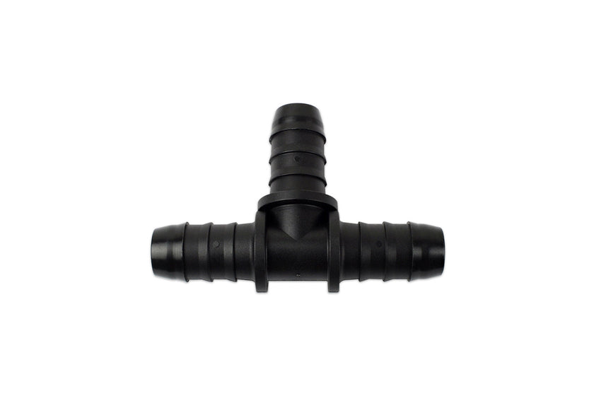 Raceflux Hose Barb Tee Fitting, Plastic